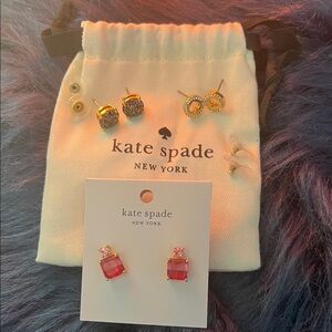 Kate Spade 3 bundle stud - Gold Earring Collection